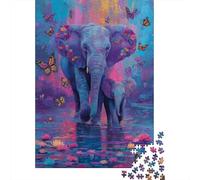Elephant Mother And Son Puzzle 1000 Pieces Jungle Animals Wooden Puzzle for Adults Kids Jigsaw Puzzles Educational Game Gifts 1000pcs (75x50cm)