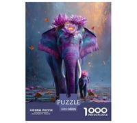 Elephant Mother And Son Puzzles 1000 Piece for Adults Challenge Toy Jungle Animals Impossible Puzzle Educational Game Home Decoration 38x26cm/1000pcs
