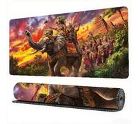 Elephant Mouse Pad 1500 x 800 x 3 mm XXL Desk Mat Africa Mouse Mat, Extended Japanese Mousepad, Large Desk Pad with Non-Slip Base and Stitched Edge Office Accessories for Gaming Work Laptop, Model85
