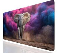Elephant Mouse Pad Large XXL 800x300x3mm, Animal Mouse Mat With Stitched Edges, Waterproof Desk Accessories Mousepad Improved Precision And Speed, Desk Mat Non-Slip Rubber Base for Office GKuk-1063