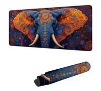 Elephant Mouse Pad XXL 1200x600 mm, Mouse Mat Animal Desk Pad with Stitched Edges and Non-Slip Rubber Base, Waterproof Mousepad Gaming Office Desk Accessories, for Improves Speed and Precision H-2077
