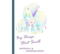 Elephant Mum and Baby - Birthday and Address Book: 120 pages