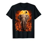 Elephant Mummy in Creepy Pumpkin Patch on Halloween Night Value Graphic T-Shirt