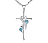 Elephant Necklace 925 Sterling Silver Cross Infinity Elephant Necklaces Animal Jewellery Gifts for Women Mother Grandma