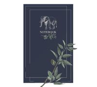 Elephant Notebook: Midnight Blue - 120-Page Lined Paper Elephant Notebook, great for note-taking and journaling.