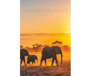 Elephant Number Search: 50+ puzzles | 6x9 inches | 120 pages | Good for Vacations, Holidays and Free Times