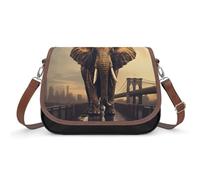 Elephant On A Bridge Crossbody Bags for Women Sling Bag with Adjustable Strap, Crossbody Purse for Everyday & Travel