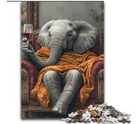 Elephant on The Sofa Jigsaw Puzzles for Teenagers, Family Fun Games Fun at Home Activities, Birthday Present, Travel Gifts (size 26x38cm)
