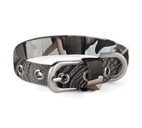 Elephant on Wood Dog Collar Adjustable Soft and Comfortable Puppy Collars with Metal Buckle Pet Collar for Small Medium Pet