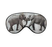 Elephant on Wood Eye Mask Sleep Mask Eye Masks for Sleep Sleep Masks for Women Men Sleeping Mask Travel Eye Mask Sleep Mask Blackout Funny Sleep Mask Cute Sleep Mask