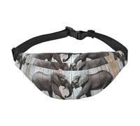 Elephant on Wood Fanny Pack for Men Women Belt Bag Fashion Waist Bag Everywhere Crossbody Bag Wallet Hip Bum Bag with Adjustable Strap Waterproof Chest Bag for Travel Hiking Sports, Black, One Size