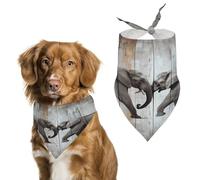 Elephant on Wood Spring Summer Dog Bandanas Soft, Dog Scarf Washable Triangle, Pet Bandana Cute Outdoor Accessories for Small Dogs Cat Pet