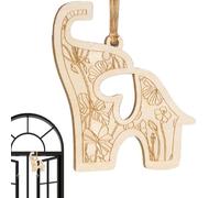 Elephant Ornaments for Fraternity, Friendship Elephant Ornament - Wooden Elephant Ornament with Story Card | Women's Season Decor Tribe, Car Charm