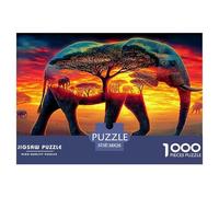Elephant Overwhelming 1000-Piece Jigsaw Puzzles for Adults A Crusade Through Impossible, Hard, And Difficult Challenging Puzzle Games - The Most Prestigious Gift for Adult And Teenage Conquerors