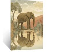 Elephant Paint by Numbers for Adults Animal Painting by Numbers Canvas for Children Wall Art Supplies 40 x 54 in, DIY Waterproof Canvas Painting Adult Crafts for Room Decor and Gifts for Women LSJ8271