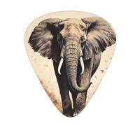 Elephant Painting Guitar Plectrums, 12 Pcs Lightweight Guitar Plectrums, 0.46mm/0.71mm/0.96mm Thickness For Acoustic Guitar Acoustic Electric Guitar Ukulele Bass