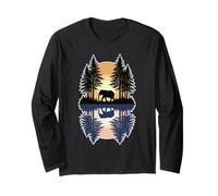 Elephant Path Through Nature Safari Savanna India Wildlife Long Sleeve T-Shirt