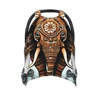 Elephant Pattern Baby Car Seat Canopy Cover, Multi Use Breathable Nursing Breastfeeding Covers for Mom Soft Stroller Sun Shade Newborn Shower Gift