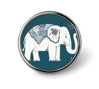 Elephant Pattern Brooch with Button Design, Funny Backpack Pins for Women, Personalized Brooch Pins for Men, Round Badge for Hat, Cute Badge Holders for Activity