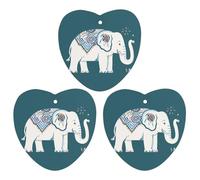 Elephant Pattern Car Air Freshener, 3 Pcs Love form Hanging Air Freshener Cards, Long Lasting Fragrance Scented Cards for Car, Home, Office Gray-style