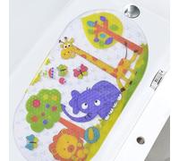 Elephant Pattern Kids Bath Mat 70cm x 40cm L x W Non Slip Absorbent Anti Mould Bathroom Rug Washable for Babies Toddlers Shower Tub Bathroom Decor