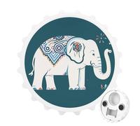Elephant Pattern Magnetic Bottle Opener, Space Saving Kitchen Tool, Funny Beer Opener & Refrigerator Magnet for Camping, Traveling Camping White-style