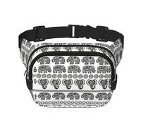 Elephant Pattern Print Stylish and Practical Waist Bag,Adjustable,Perfect for Travel,and Outdoor Activities