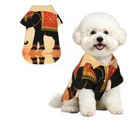 Elephant Pattern S Pet Hawaiian Shirt for Small Dogs-Cute Summer Beach Outfit for Puppy, Soft Breathable Cat Clothes with Buttons