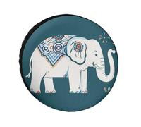 Elephant Pattern Spare Tire Cover, 34inch Oxford Wheel Protector Travel Accessories, Waterproof Dustproof Wheel Tire Covers for RV Jeep SUV Camper Truck