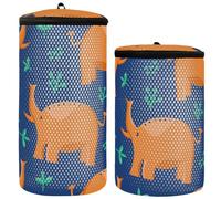 Elephant Pattern Tropical Blue Background Shoes Bag For Washing Machine Sneaker Laundry Bag Pack of 2 Shoe Laundry Bags For Laundry Shoes Cleaning Bag, Elephant Pattern Tropical Blue Background, 1,
