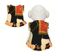 Elephant Pattern XS Pet Apparel for Small Dogs-Cute Summer Outfit for Puppy, Soft Breathable Pet Clothes for Cat