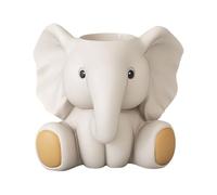 Elephant Pen Holder Desk Storage Ornament Cute Writing Instrument Stand Organizer Cosmetic Brush Stationery Management Tabletop Tidy Aid Soft Impression-D