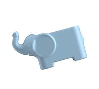 Elephant Pen Holder Organizer with Built-in Memo and Photo, Blue | Wipe-Clean ABS Exterior for Routine Care, Open Holder for Writing Tools, Memo Clip for Dressers or Study Desk