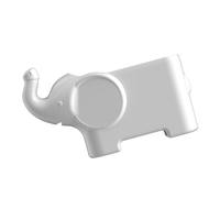 Elephant Pen Holder Organizer with Built-in Memo and Photo, White | Wipe-Clean ABS Exterior for Routine Care, Open Holder for Writing Tools, Memo Clip for Dressers or Study Desk