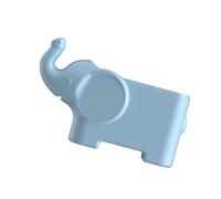 Elephant Pencil Cup with Note Clip and Desktop Photo, Blue | Wipe-Clean ABS Exterior for Routine Care, Open Holder for Writing Tools, Memo Clip for Dressers or Study Desk