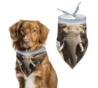 Elephant Pet Scarfs Funny Adjustable Cat Scarves Washable Decorative Pet Triangle Bibs Bandanas for Medium Dog Pets for Pet Daily Wear Parties Modeling