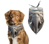 Elephant Pet Scarfs Funny Adjustable Cat Scarves Washable Decorative Pet Triangle Bibs Bandanas for Medium Dog Pets for Pet Daily Wear Parties Modeling
