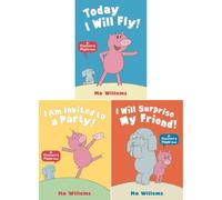 Elephant & Piggie Collection by Mo Willems: Today I Will Fly!, I Am Invited to a Party! & I Will Surprise My Friend! (3-Book Set) - Paperback
