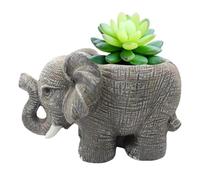Elephant Plant Pot - Resin Cactus Container | Cute Cactus Succulents Planter Animal Plant Pots Home Decor Flower Pots for Outdoor Plant