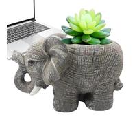Elephant Planter, Resin Elephant Plant Pot, Flower Holder, Charming Greenery Vase, Decorative Ceramic Container, Artistic Farmer for the Patio