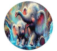 Elephant Play Jigsaws Puzzles for Adults 1000 Pieces Smart Wild Animal Puzzles Beautiful Decoration Educational Games Fun Details 1000pcs (67.5x67.5cm)