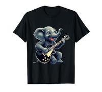 Elephant Playing Electric Guitar Elephant Lover T-Shirt