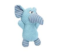 Elephant Plush Dog Toy Cute and Soft Squeaky Chewing Toy for Small Dogs 9.3x6.7in