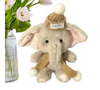 Elephant Plush Keyring - Mini Soft Elephant Bag Charm | Cartoon Doll With Scarf And Hat | Adorable Car Accessory And Peluch Keychain