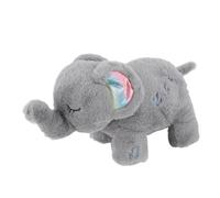 Elephant Plush Sleep Aid Soothing Breathing Stuffed Animal with Calming Lullaby Music and Night Light for Babies and Toddlers Soft Plush Toy 13.8 x 7.9 x 5.9 Inches (Light Gray)