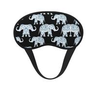 Elephant Print Blackout Sleep Mask - Side Sleeper Eye Cover, Soft Comfort, Perfect for Travel, Meditation