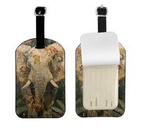 Elephant Print Elegant Tag Stylish tag Luggage Tag 4.3 x 2.76 Inch for Suitcases Travel Bags