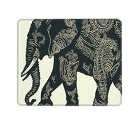 Elephant Print Mousepad Square Mousepad with Non-Slip Rubber Base Gaming mousemat Waterproof Funny Mousepad Washable Computer mousepads for Laptop Office Home Working 7 x 8.6 in