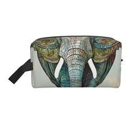 Elephant Print Printed Makeup Bag Travel Portable Cosmetic Bag Large Capacity Makeup Case Toiletry Handbag Organiser for Women