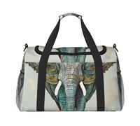 Elephant Print Printed Travel Duffle Bag for Men Women Large Sport Gym Bag Handbag with Shoulder Strap for Travel Weekend Fishing Hunting